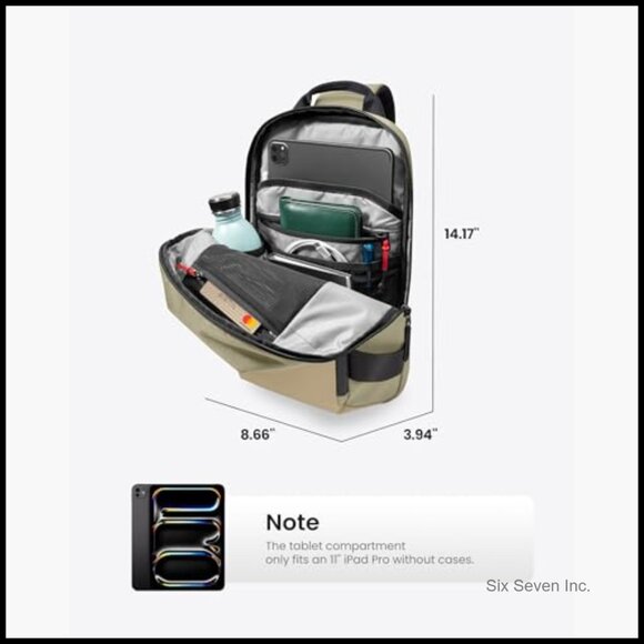 Compact Sling Backpack, Lightweight Crossbody Shoulder Bag, EDC Daypack main image 6